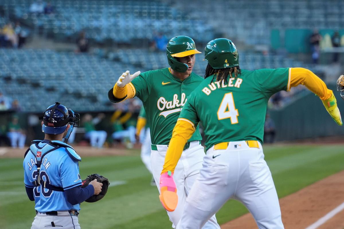 Bleday Homers, Boyle Pitches Six Shutout Innings as A’s Blank Rays