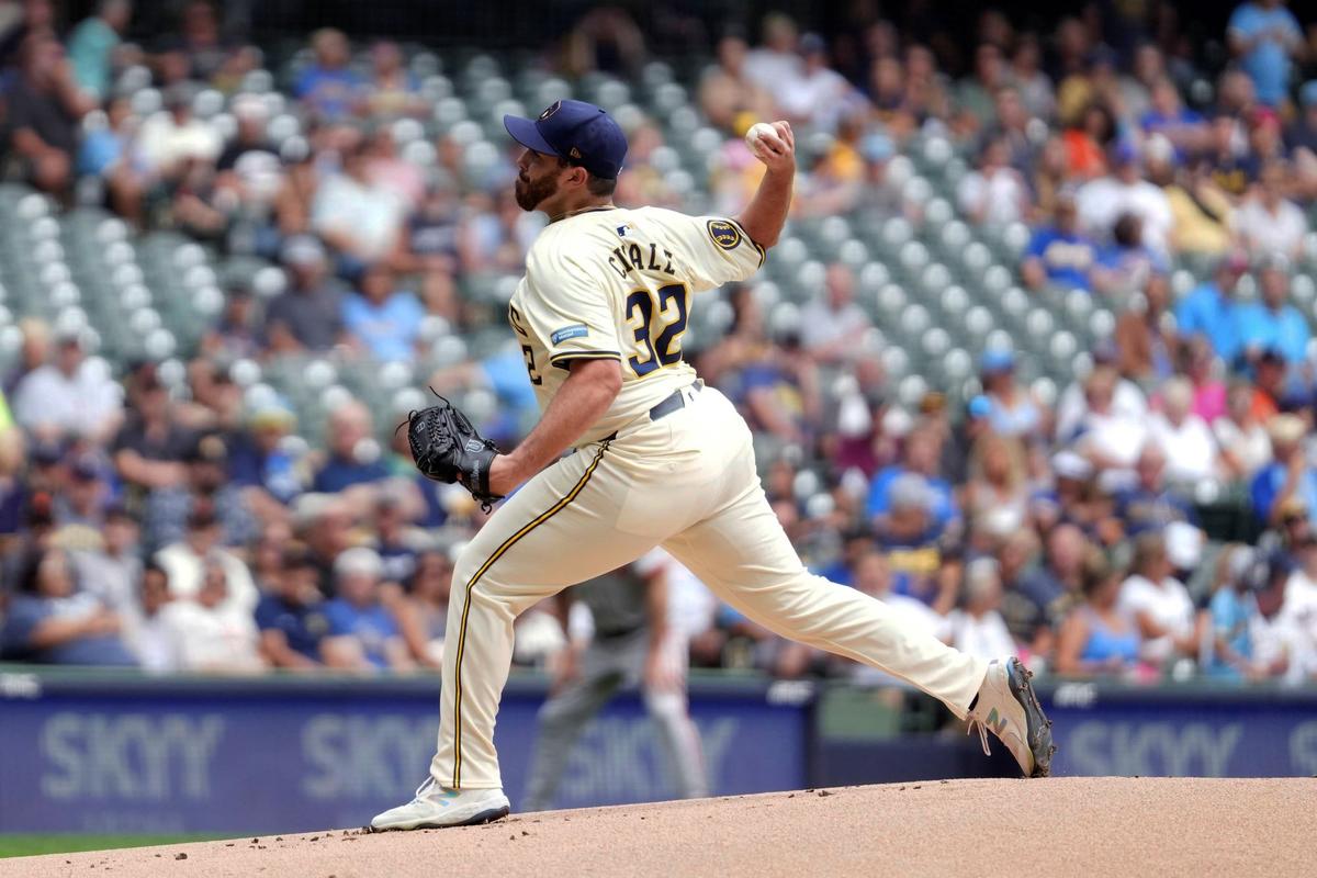 Brewers’ Civale, Ashby Combine for Two-Hit Shutout of Giants