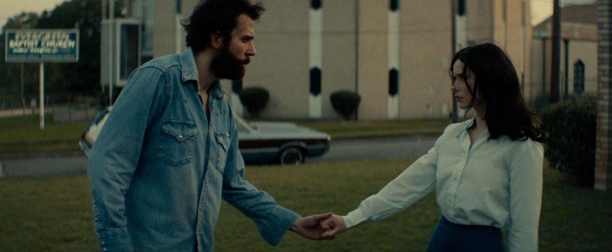 Phil Robertson (Aron von Andrian) and his wife, Kay (Amelia Eve), stay together through hard times, in "The Blind." (Fathom Films)
