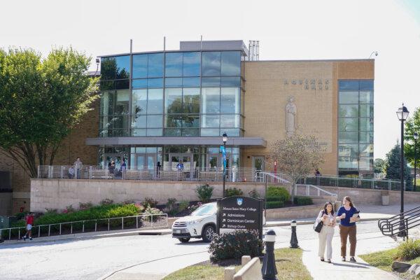 Aquinas Hall at Mount Saint Mary College in Newburgh, N.Y., on Sept. 20, 2024. (Cara Ding/The Epoch Times)