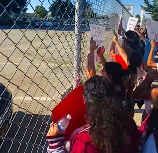 Students at Daniel Pearl Magnet High School plan to continue protesting until their Spanish teacher is reinstated, according to an organizer. (Courtesy of Nadia Buer)