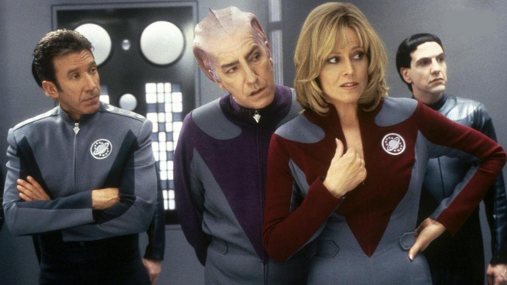 The characters who play in a Star Trek series fall into a real sci-fi adventure, in "Galaxy Quest." (Dreamworks Pictures)