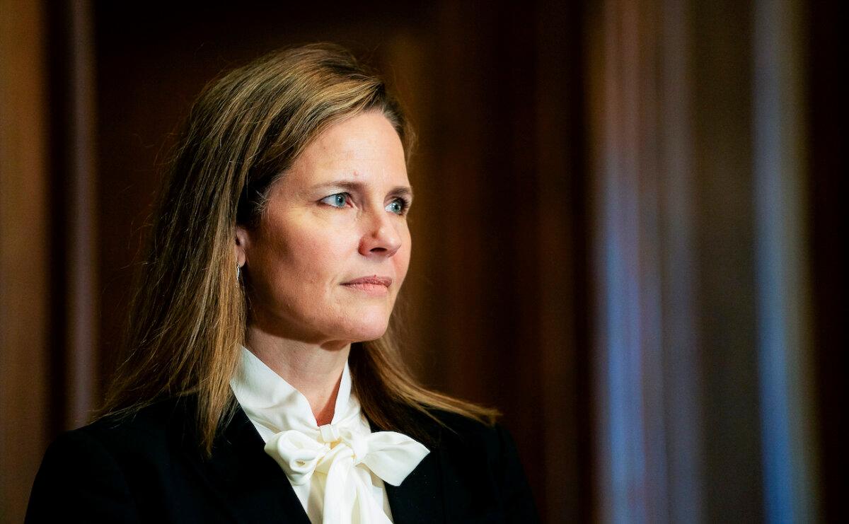 Judge Amy Coney Barrett on Capitol Hill on Oct. 1, 2020. (Erin Scott-Pool/Getty Images)