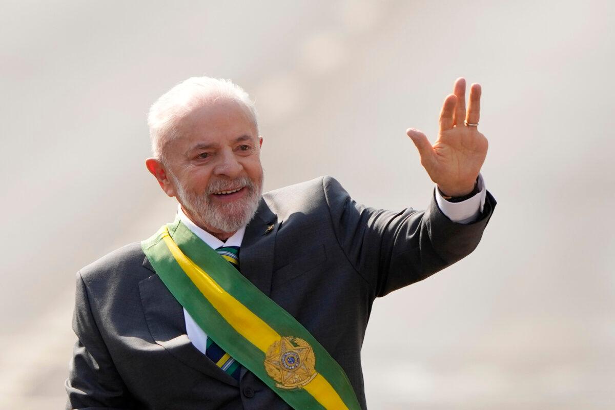 Brazilian President Luiz Inacio Lula da Silva at a military parade on Independence Day, in Brasilia, Brazil, on Sept. 7, 2024. (Eraldo Peres/AP Photo)