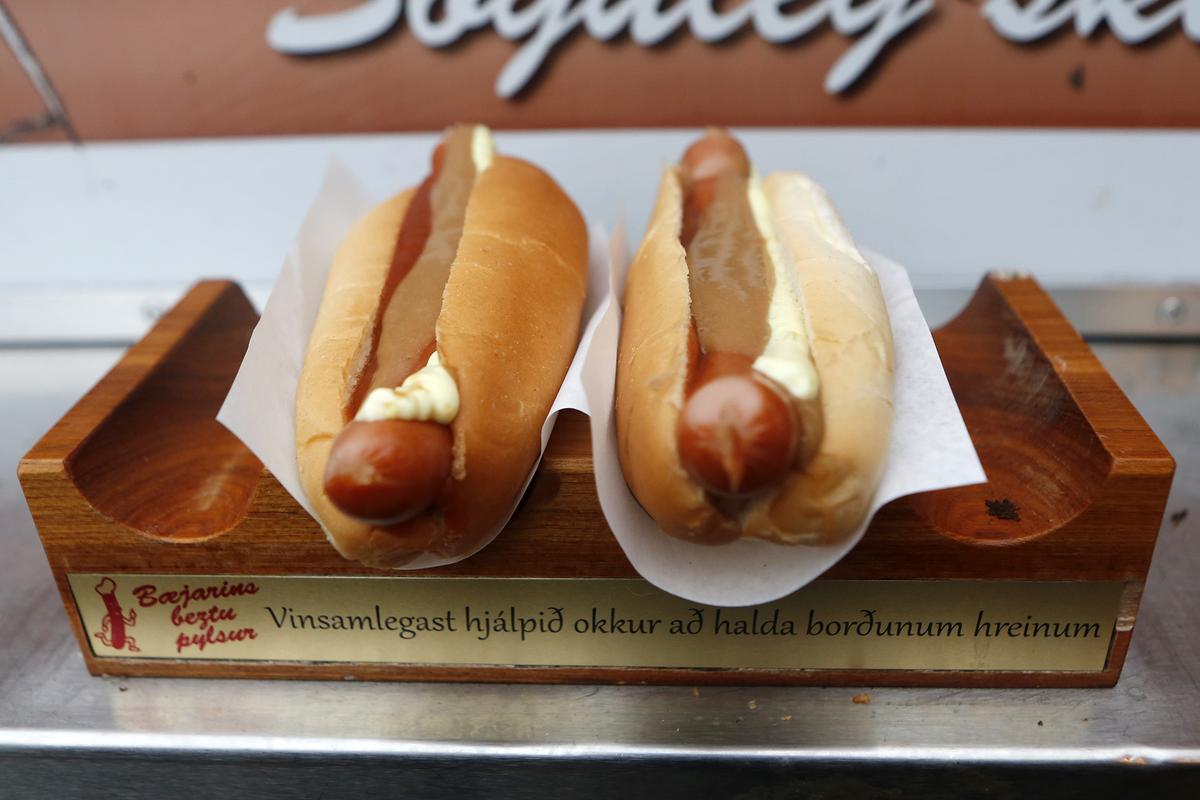 Grabbing a hot dog at Baejarins Beztu Pylsur is a must when visiting Reykjavik. (Marcin Kadziolka/Shutterstock)