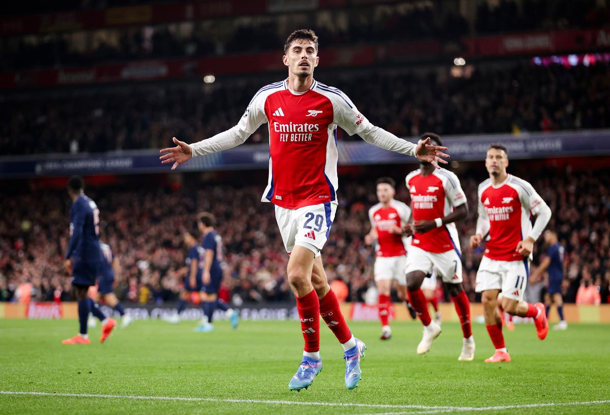 Arsenal Beat PSG, Bayer Leverkusen Tops AC Milan in Champions League
