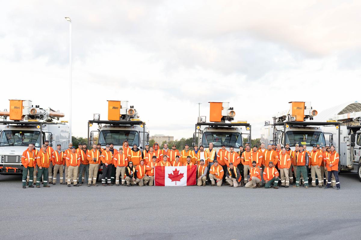 Gruelling Days and Gratitude for Canadian Line Workers Helping With Hurricane Outages