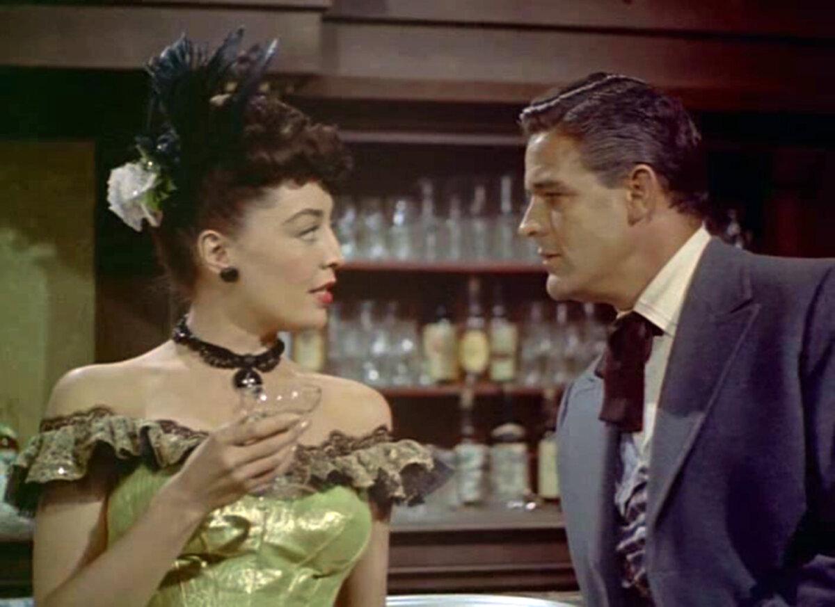 Suspicious characters George Williams (Robert Keys) and his nosy wife Alice (Marie Windsor), in “The Bounty Hunter.” (Warner Bros.)