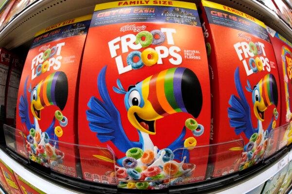 Kellogg's Fruit Loops cereal is displayed in a Target store in Pittsburgh, on Nov. 16, 2022. (Gene J. Puskar, File /AP Photo)
