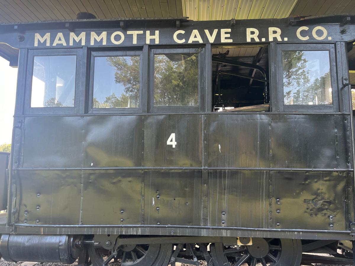 The Mammoth Cave Railroad Company's train is now on display inside Mammoth Cave National Park. (Deena Bouknight)