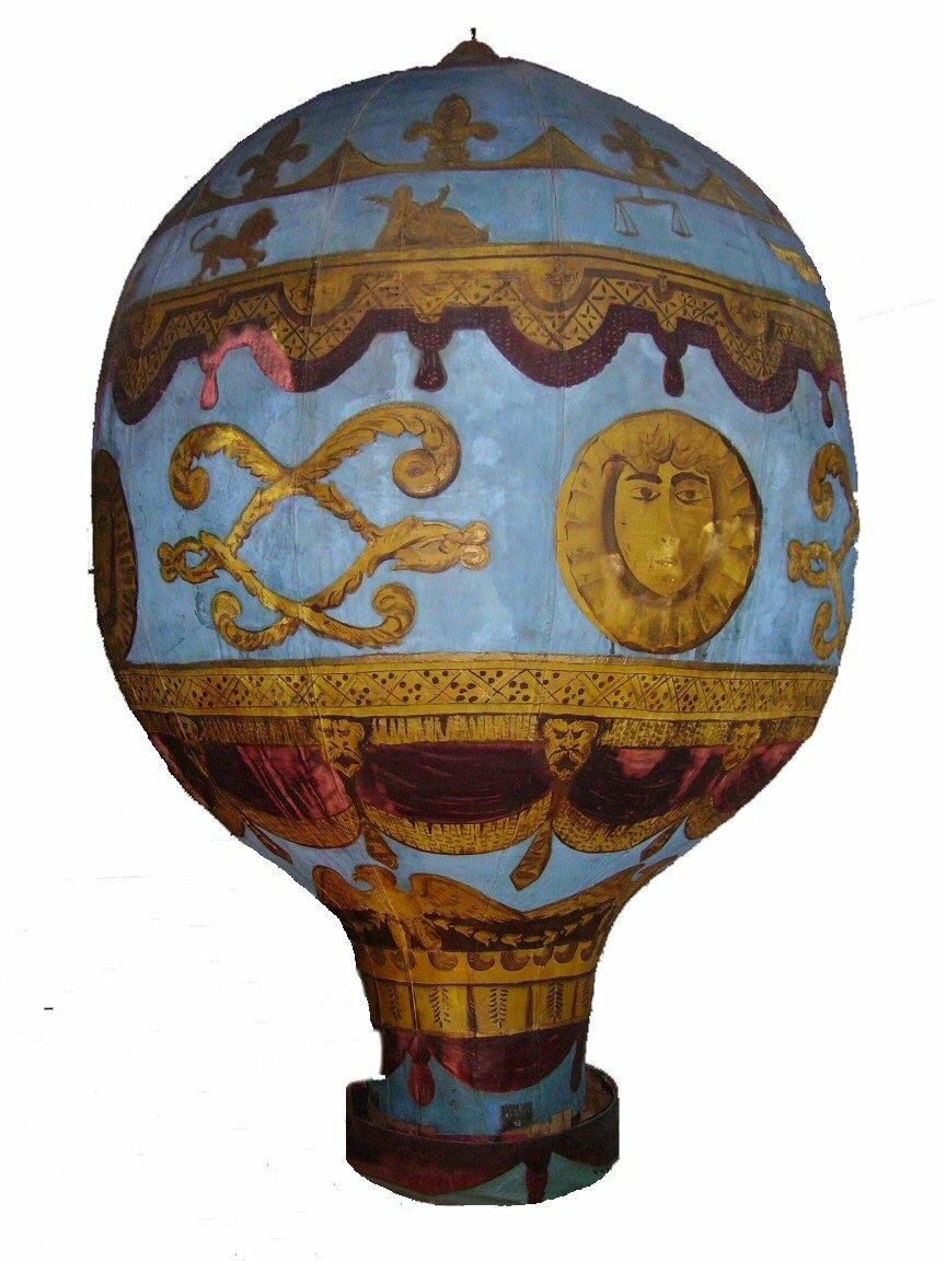 A model of a Montgolfier balloon at the London Science Museum. (Public Domain)