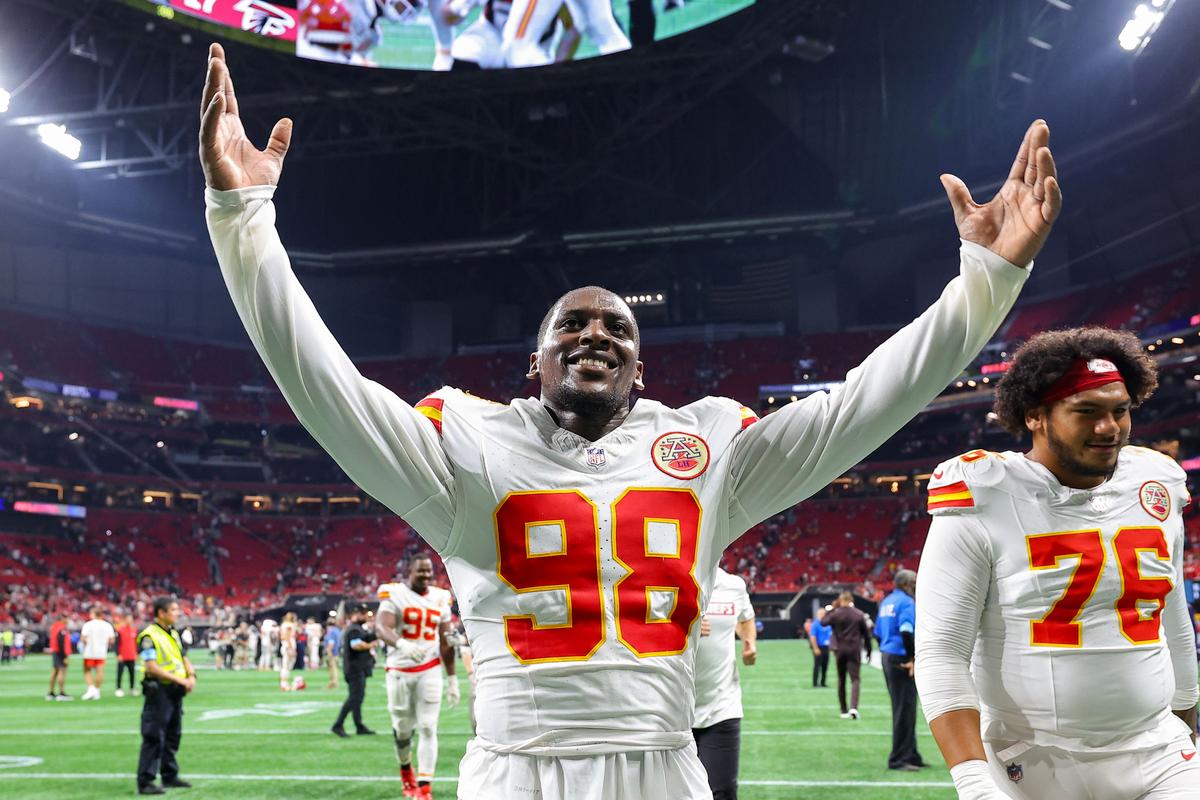 Chiefs D-Lineman Makes Game-Saving Play, Then Saves Fan From Scary Fall