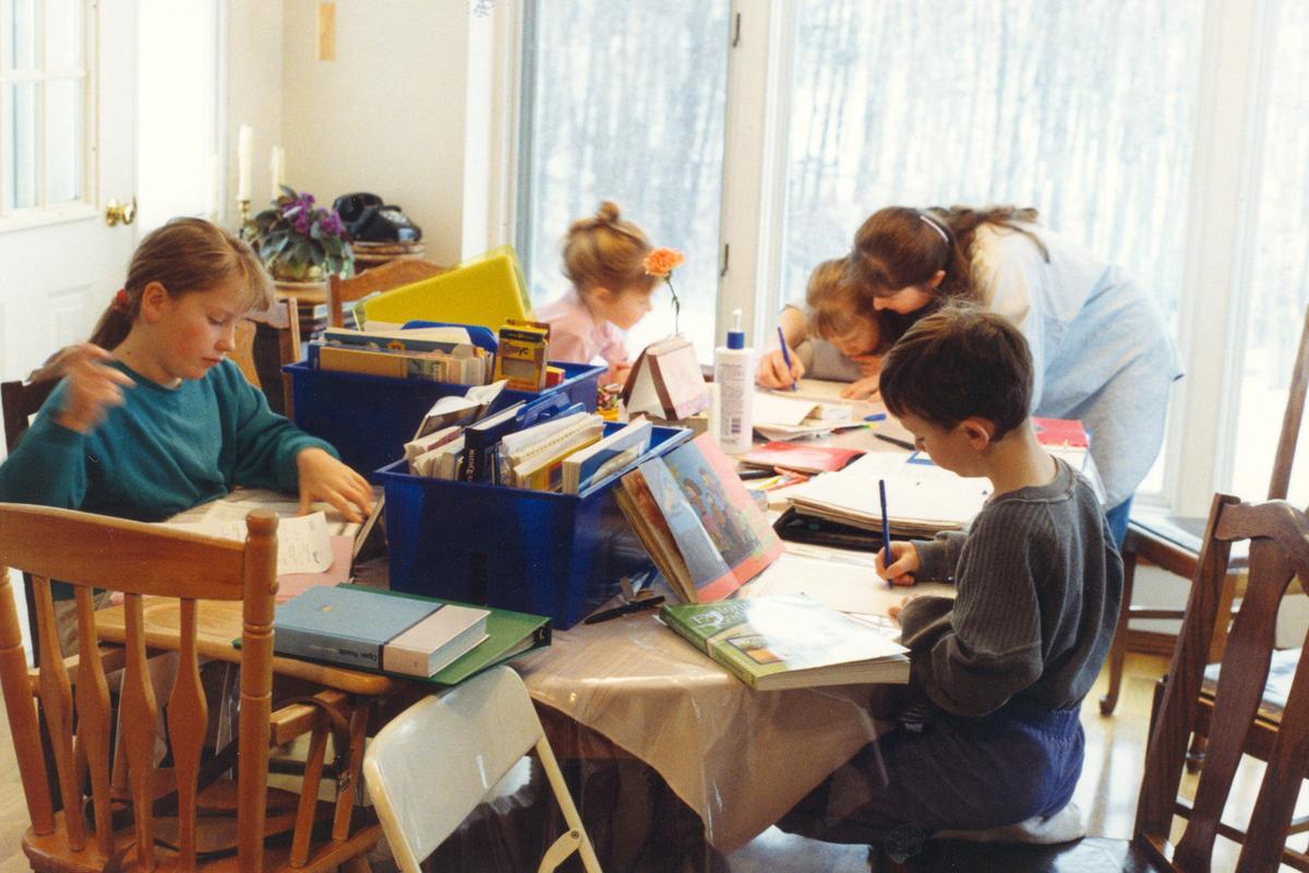 Except for his sister TobyLauren, who reached third grade and then was homeschooled thereafter, all of Simon Noster's other siblings and Noster himself never attended public school but were educated in their rural home in east central Alberta. (Courtesy of Simon Noster)