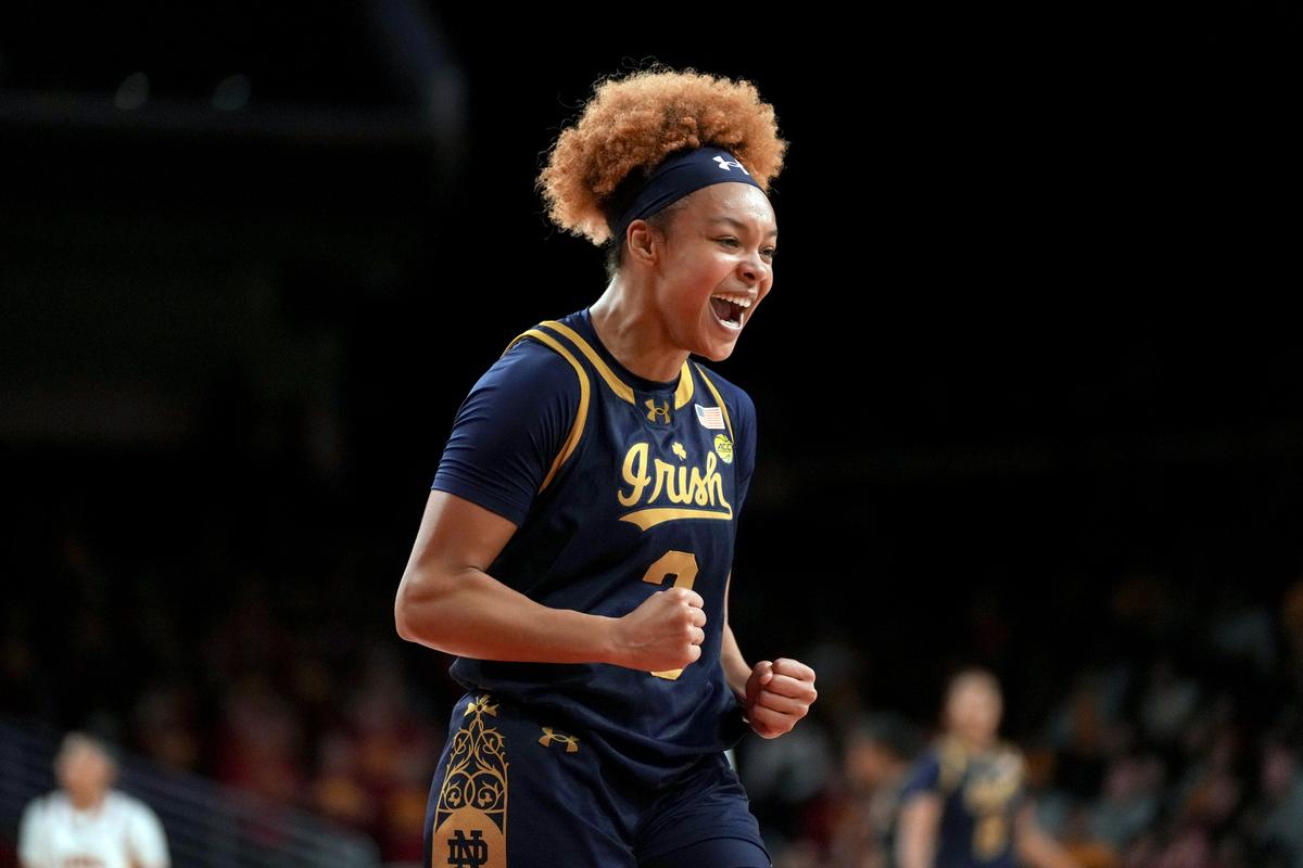 Hidalgo Leads No. 6 Notre Dame Over JuJu Watkins and Third-Ranked USC 74–61 in Big Matchup out West