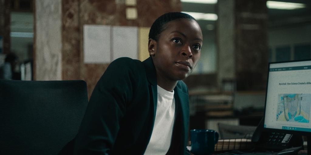 L.A. detective Elena Cole (Danielle Deadwyler), in "Carry-On." (Netflix)