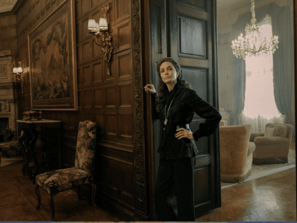 Maria Callas (Angelina Jolie) in her hardly humble abode, in "Maria." (Netflix)