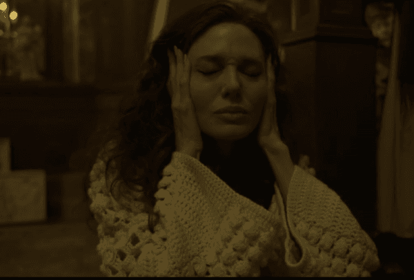 Maria Callas (Angelina Jolie) fights off depression, in "Maria." (Netflix)