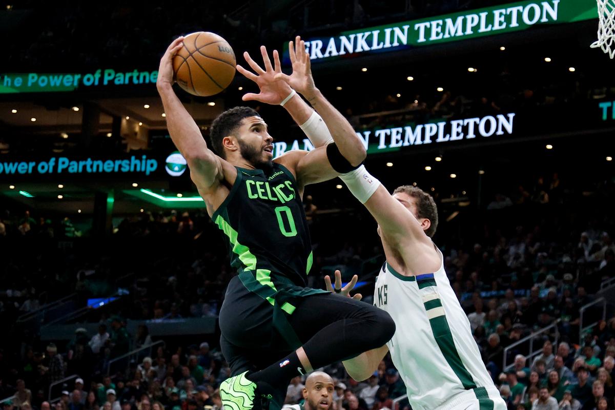 Jayson Tatum Scores 34, Celtics Beat Bucks 111-105 to Spoil Khris Middleton’s Season Debut