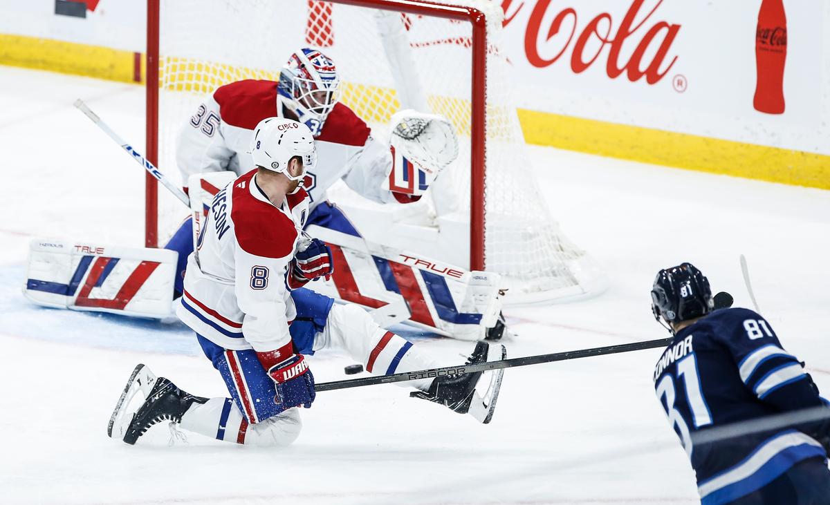 Connor Hellebuyck Makes 26 Saves in the Jets’ 4–2 Victory Over the Canadiens