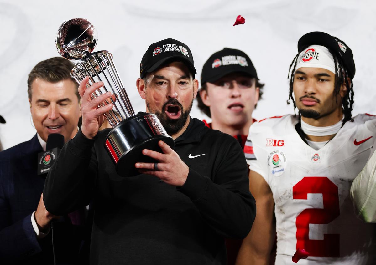 Coach Ryan Day Proud as Ohio State Overwhelms Oregon, Set Sights on Playoff
