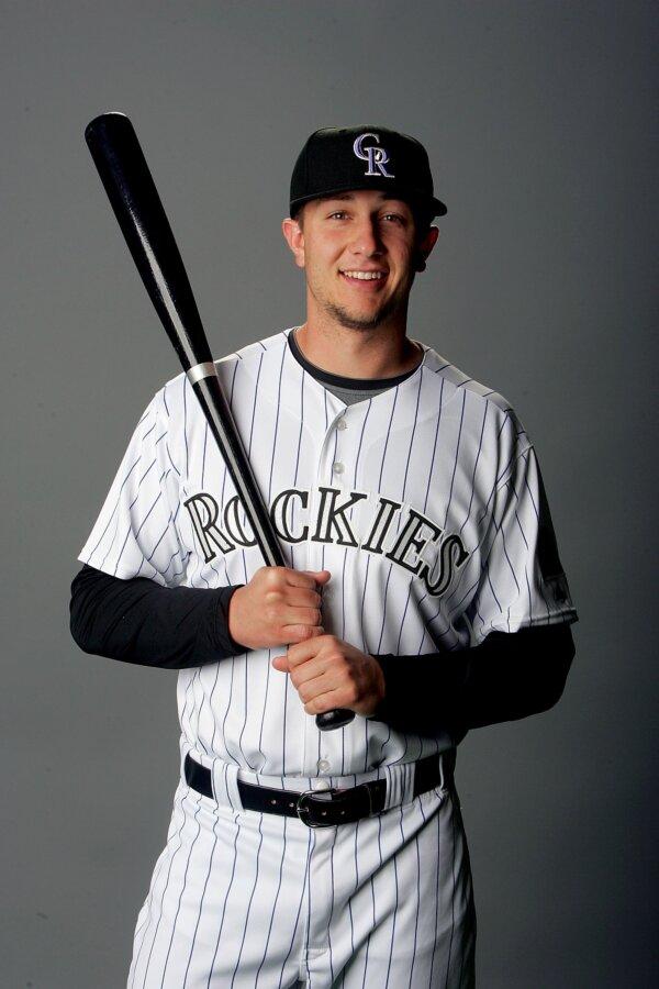 Troy Tulowitzki of the Colorado Rockies poses for a portrait during photo day at Hi Corbett Field in Tucson, Ariz., on Feb. 24, 2008. (Matthew Stockman/Getty Images)