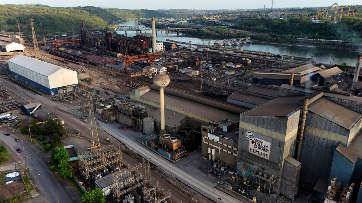 A portion of U.S. Steel's Edgar Thomson Works in Braddock, Pa., on April 28, 2024. (Gene J. Puskar/AP Photo)