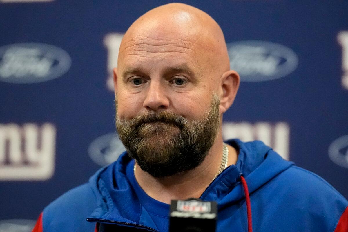 Then-New York Giants head coach Brian Daboll speaks during a news conference in Atlanta on Dec. 22, 2024. (Mike Stewart/AP Photo)