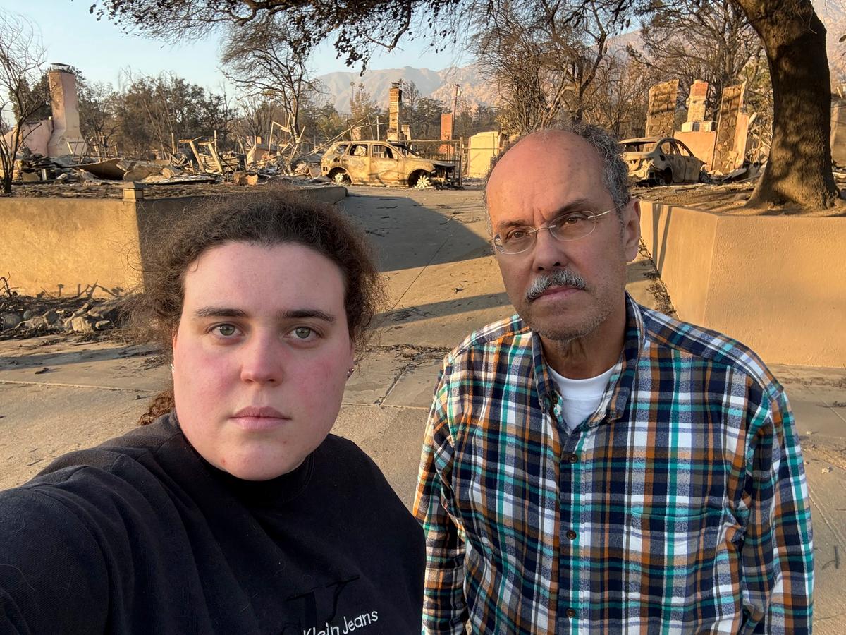 Father and Daughter Help Evacuees Learn Whether Their Homes Survived California Wildfires
