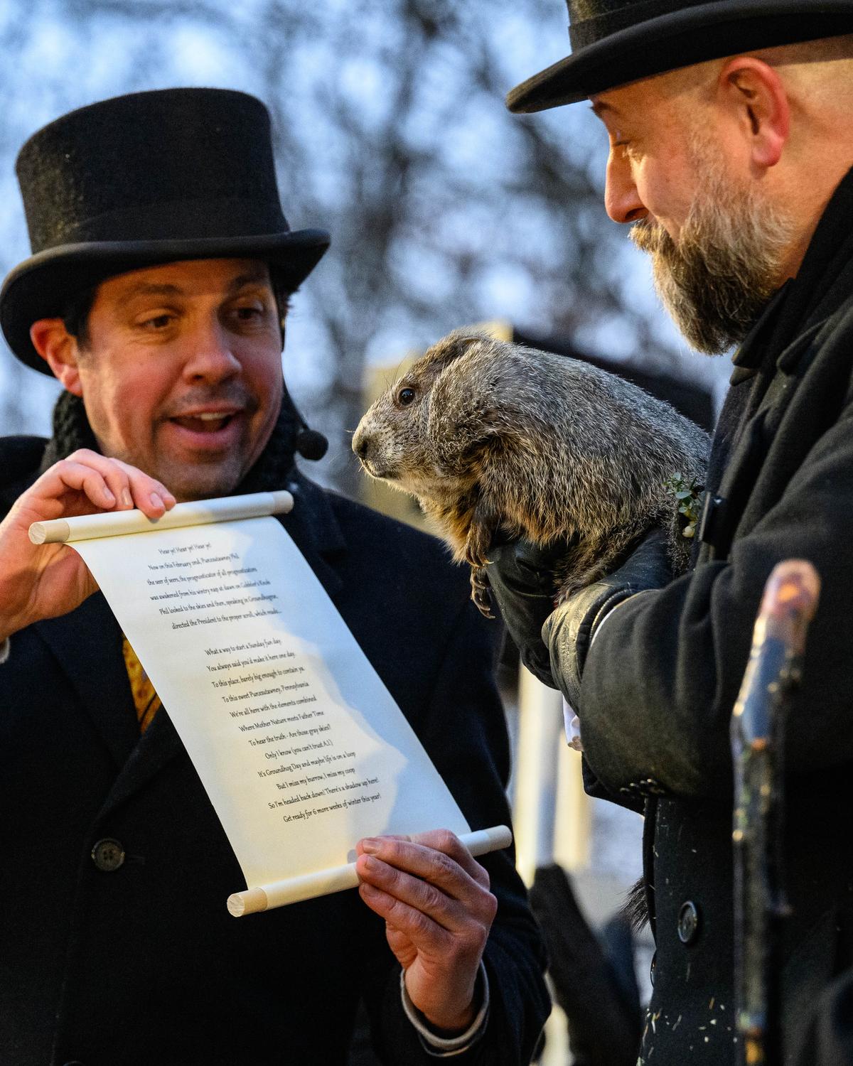 Day in Photos: Punxsutawney Phil’s Prediction, Marco Rubio Visits Panama, and WWII Festivities
