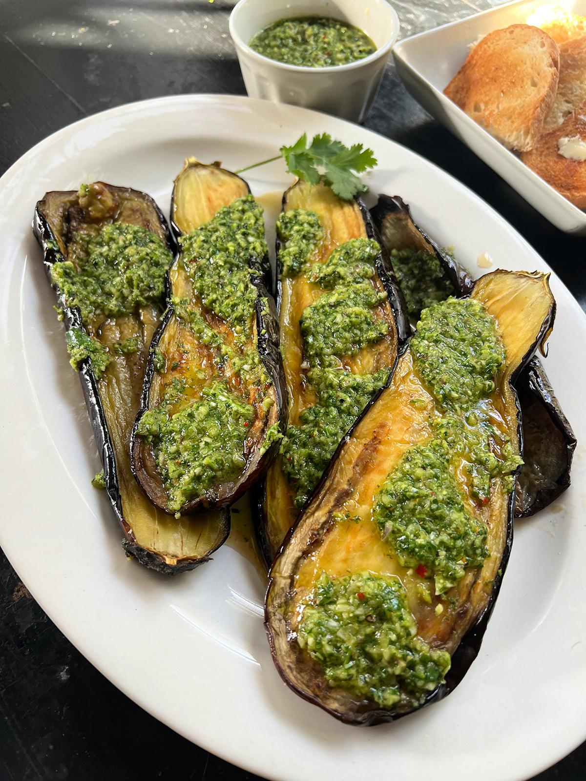Roasted Eggplant With Chimichurri Brings Big Flavor
