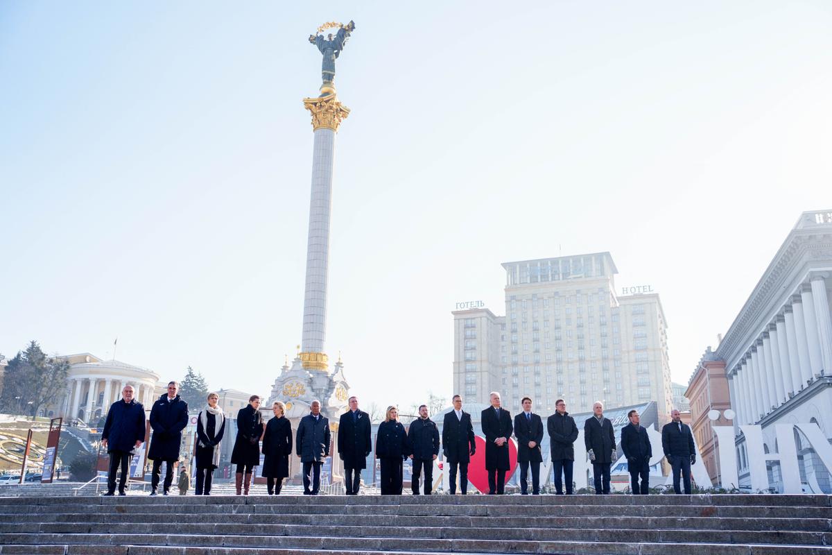 Western Leaders Arrive in Kyiv to Mark 3 Years Since Start of Russian Invasion