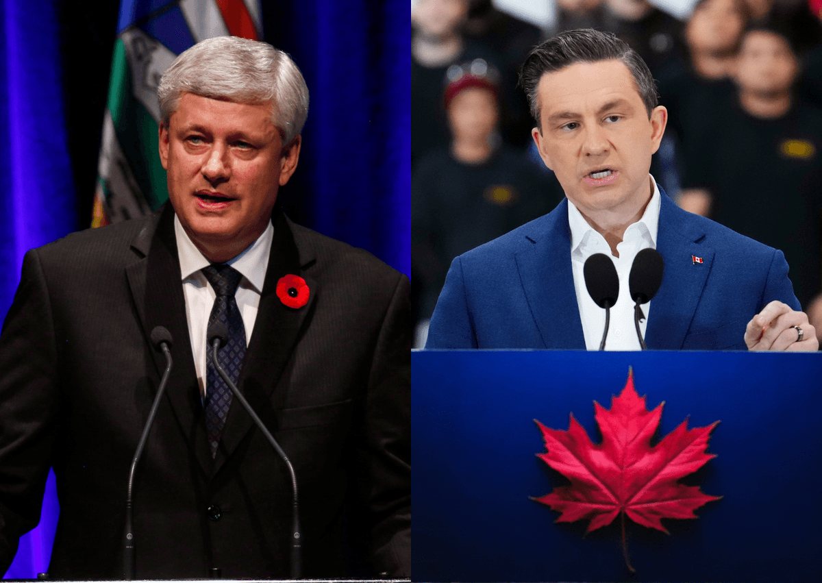 Former PM Harper Introduces Poilievre at Edmonton Rally Drawing 15K Supporters