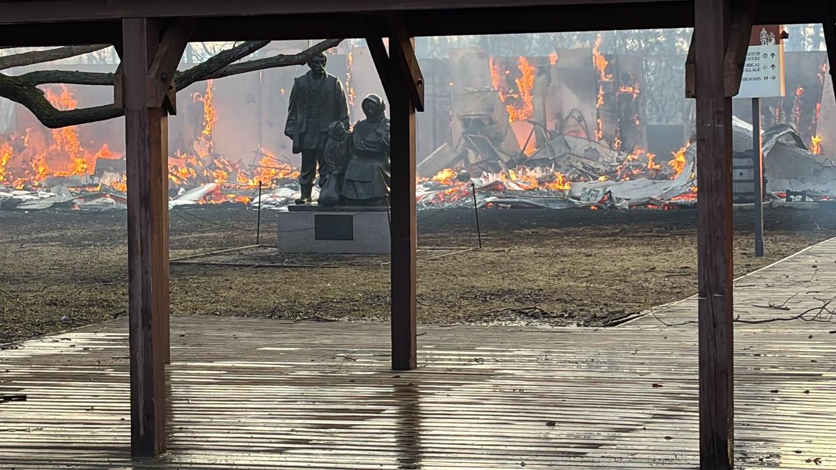 Visitor Buildings Burn in Grass Fire That Swept Ukrainian Cultural Heritage Village