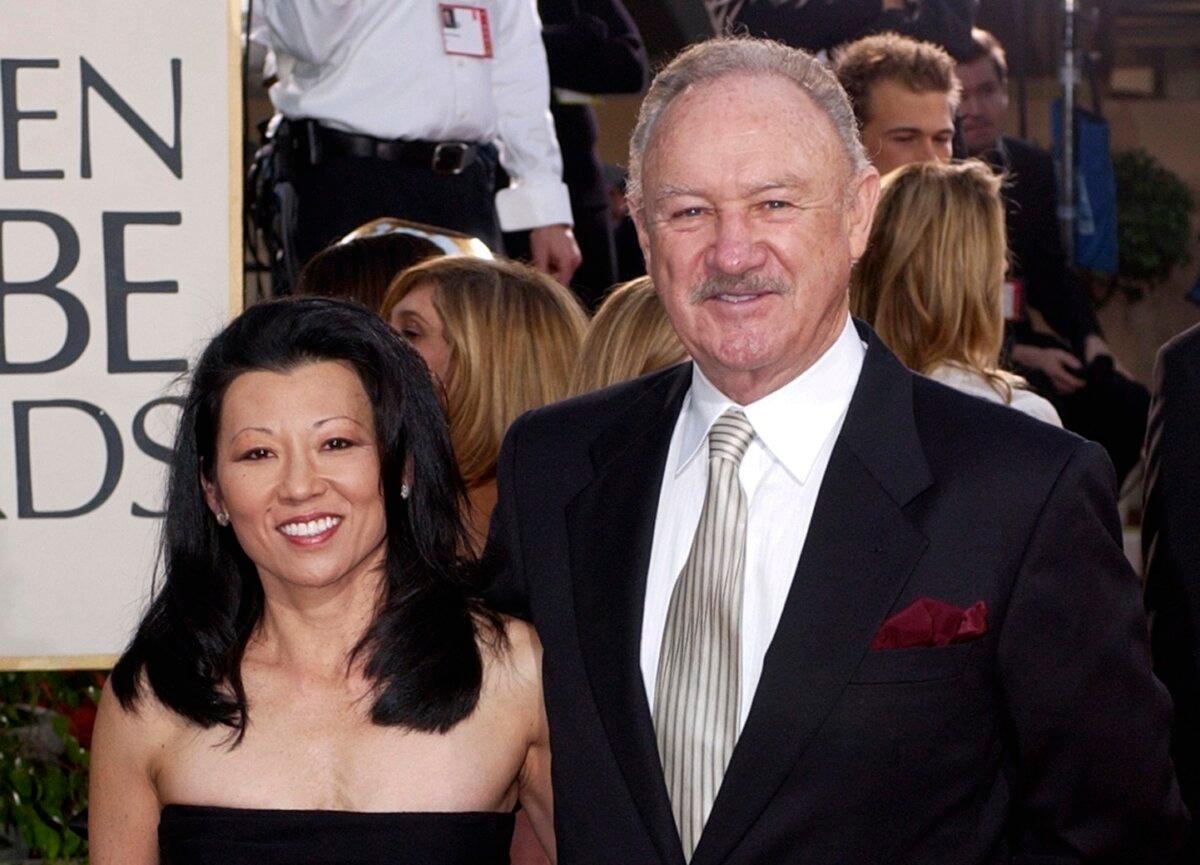 Actor Gene Hackman arrives with his wife, Betsy Arakawa, for the 60th Annual Golden Globe Awards in Beverly Hills, Calif., Jan. 19, 2003. (AP Photo/Mark J. Terrill, File)