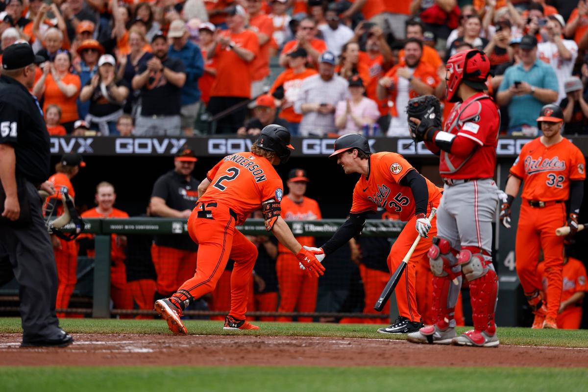 Laureano Hits 2 of the Orioles’ 5 Homers in Their 9–5 Victory Over Cincinnati