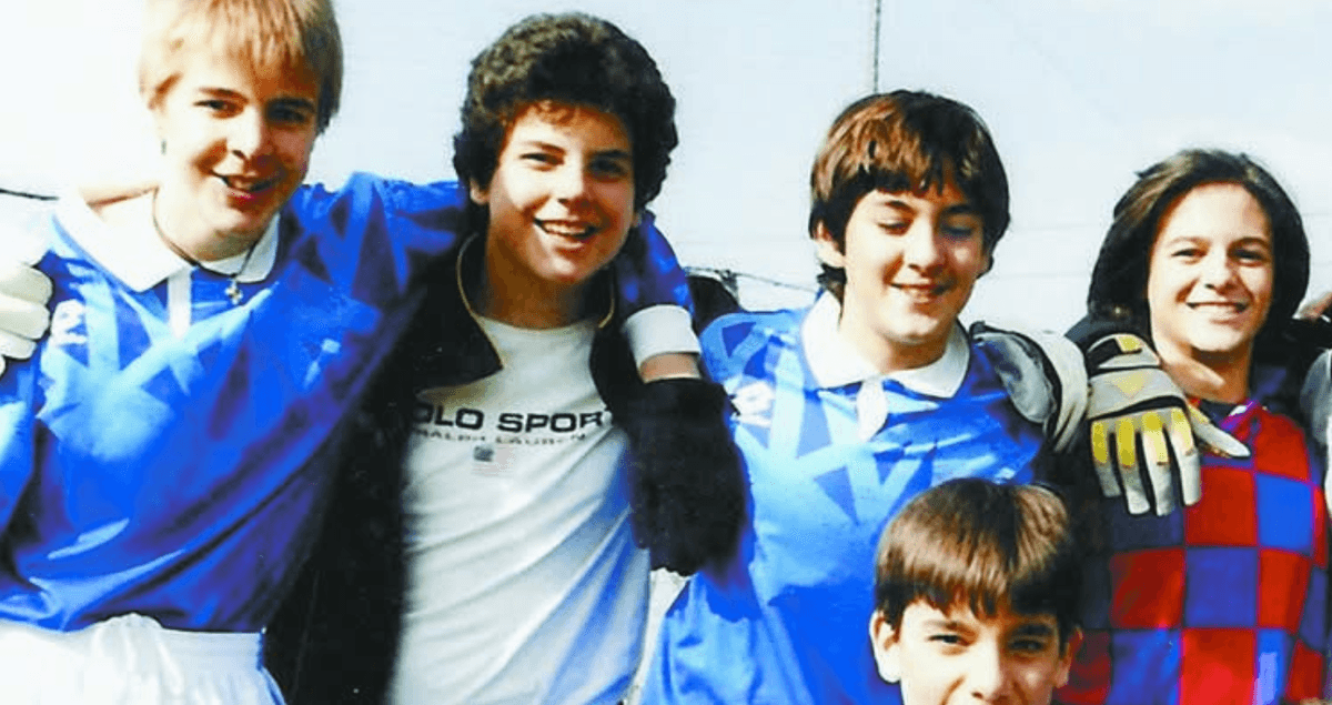 Carlo Acutis (2nd L) poses with friends, in “Carlo Acutis: Roadmap to Reality.” (Castletown Media)