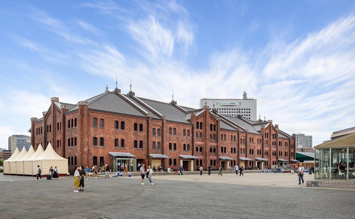 The Yokohama Red Brick Warehouse is a historical building that now houses shops, restaurants, and event spaces. (Nigel Jarvis/Shutterstock)