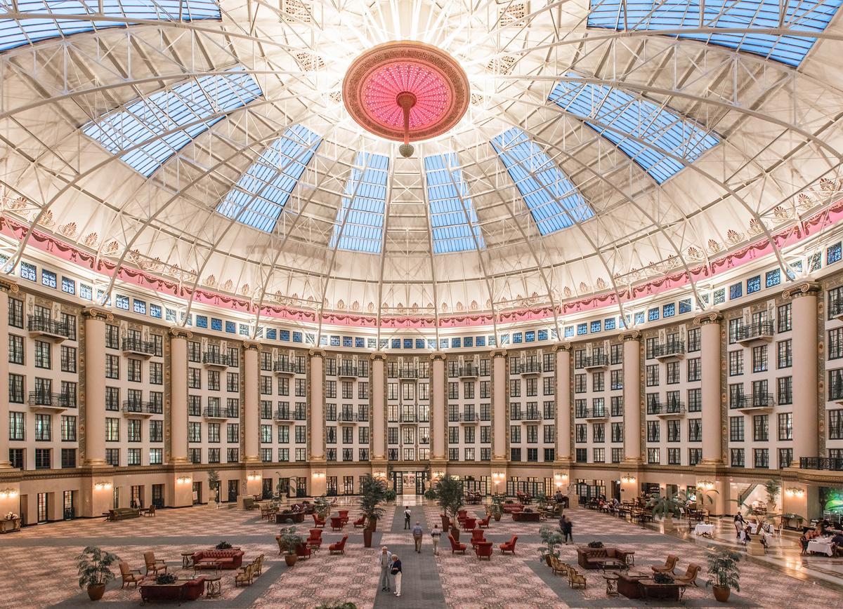The steel-and-glass dome was the centerpiece of the West Baden Springs Hotel. (Visit Indiana)