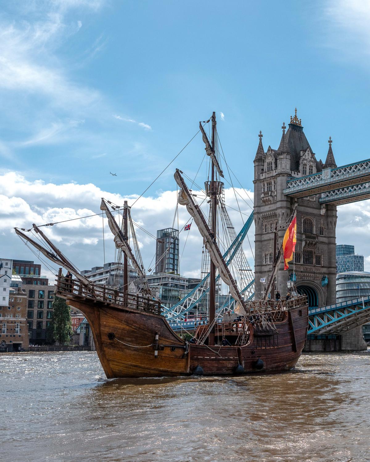 Day in Photos: Ship of Christopher Columbus, Protests in Bangladesh, and Glacier Collapse in Switzerland