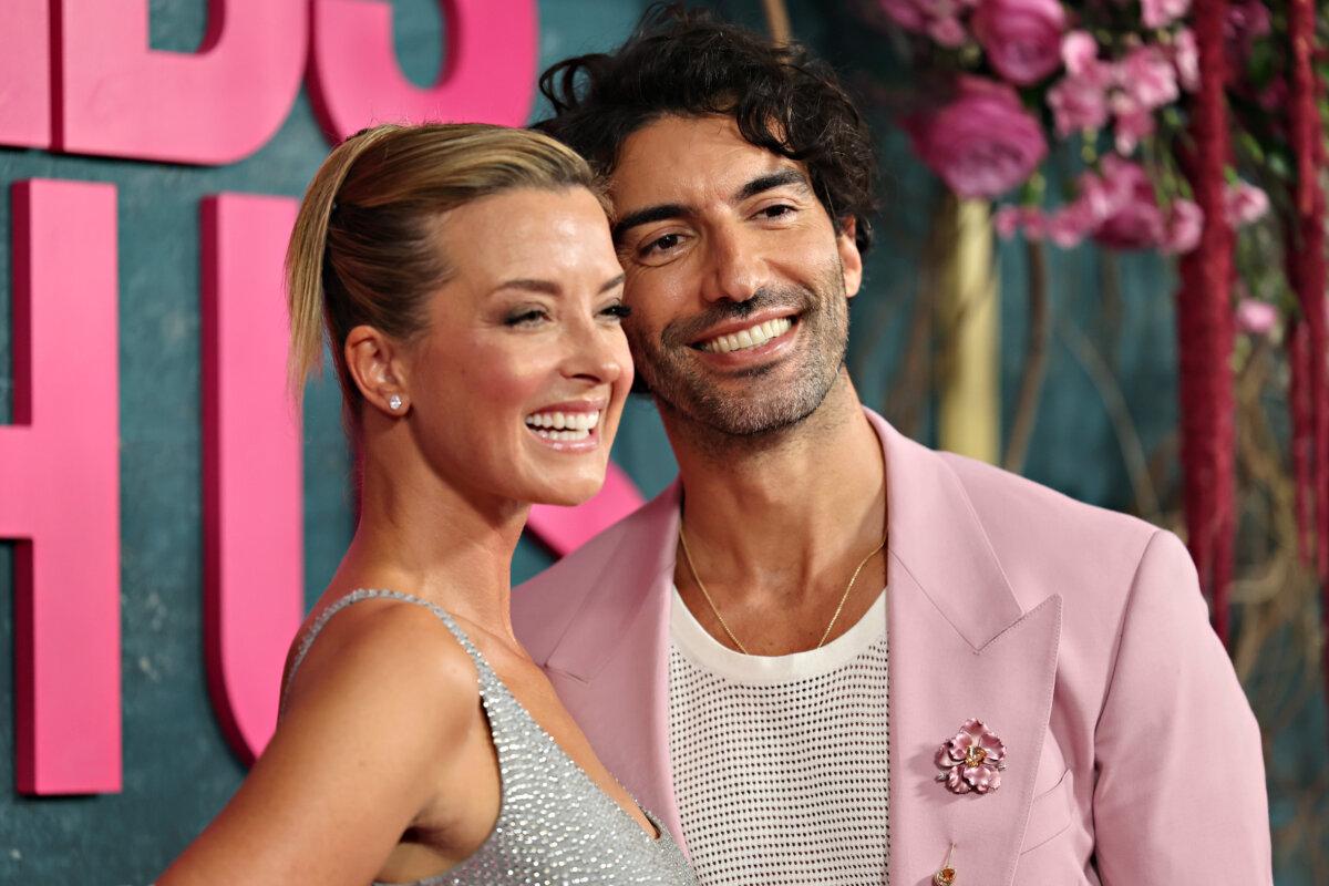 Emily Baldoni and Justin Baldoni attend the "It Ends With Us" New York Premiere at AMC Lincoln Square Theater in New York City on Aug. 6, 2024. (Cindy Ord/Getty Images)