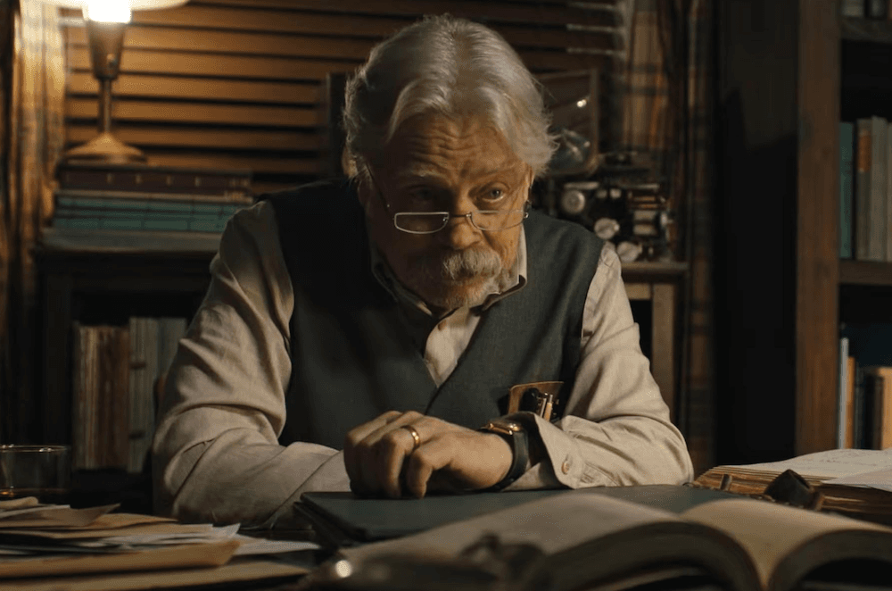 Albie Krantz (Mark Hamill) explains to his grandson why math is wonderful, in "The Life of Chuck." (Neon)