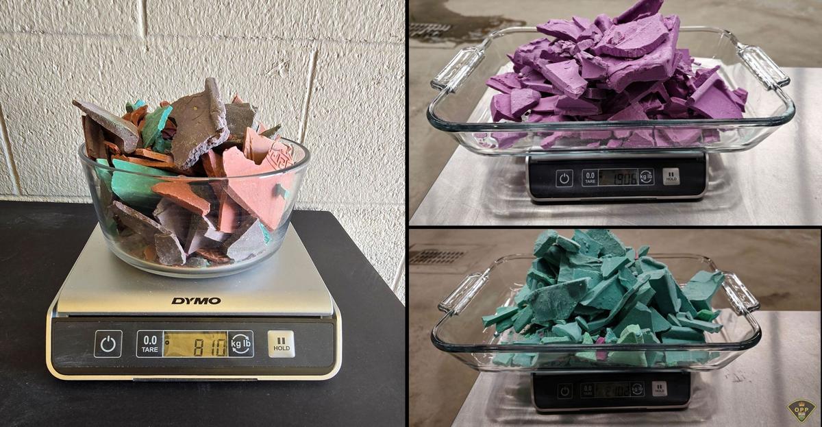 The Ontario Provincial Police have reported the seizure of $2.5 million in drugs from a dark-web criminal organization that distributed narcotics through courier services and Canada Post. Some of the fentanyl seized can be seen above. (OPP handout photo)