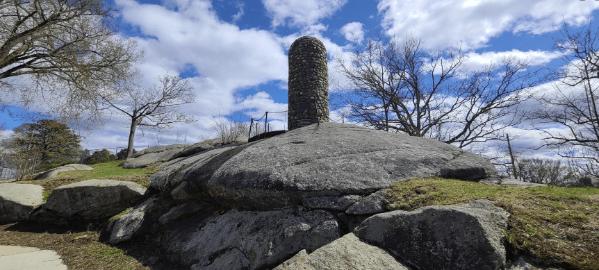 The Abigail Adams Cairn marks the very spot where mother and children witnessed the Battle of Bunker Hill. (Courtesy of Alan Wakim)