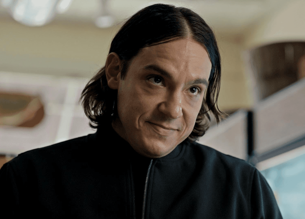 Marcus (Ricky Russert), a henchman for the company hunting Guy, has anger issues, in "Off the Grid." (Lionsgate Films)