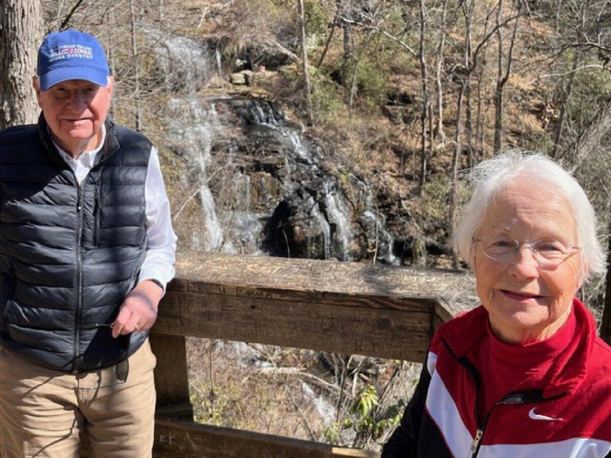The authors hike to waterfalls near Walhalla, South Carolina. (Photo courtesy of Bill Neely)