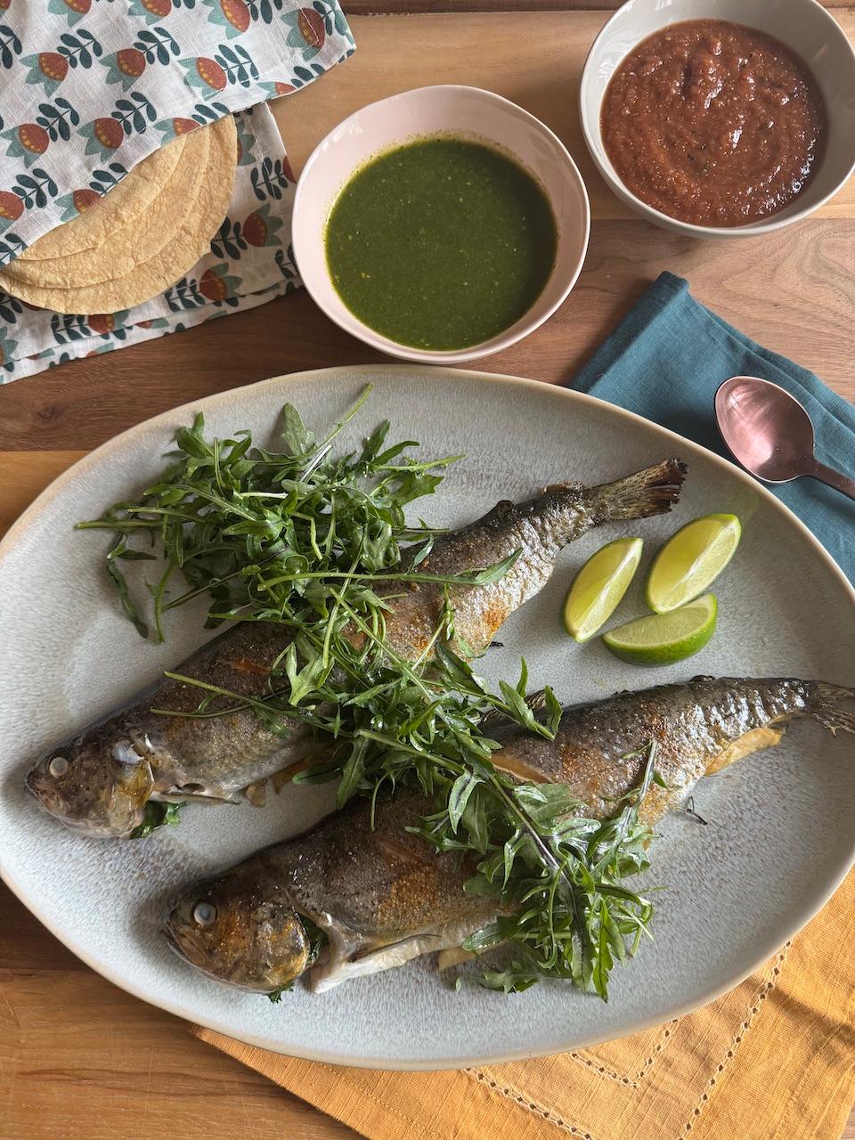 Grilling fish adds flavor and color, and also keeps cooking smells out of the house. (JeanMarie Brownson/TCA)