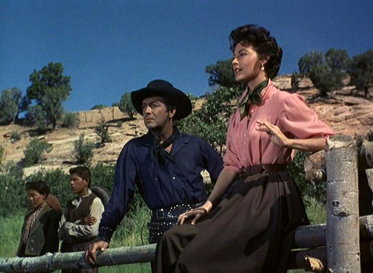 Cordelia (Ava Gardner) is initially suspicious of Rio (Robert Taylor), in “Ride, Vaquero!” (Metro-Goldwyn-Mayer).
