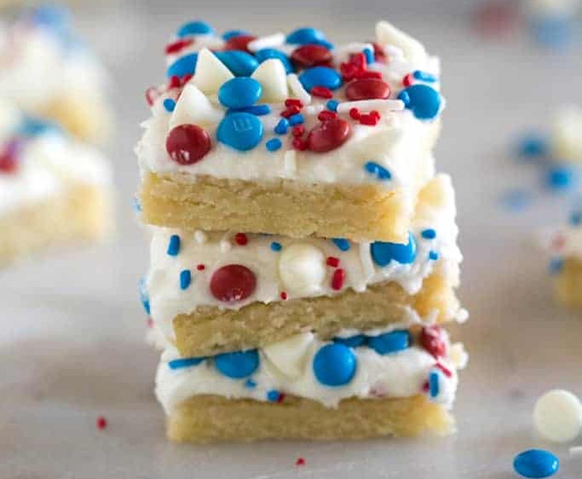 Patriotic Sugar Cookie Bars