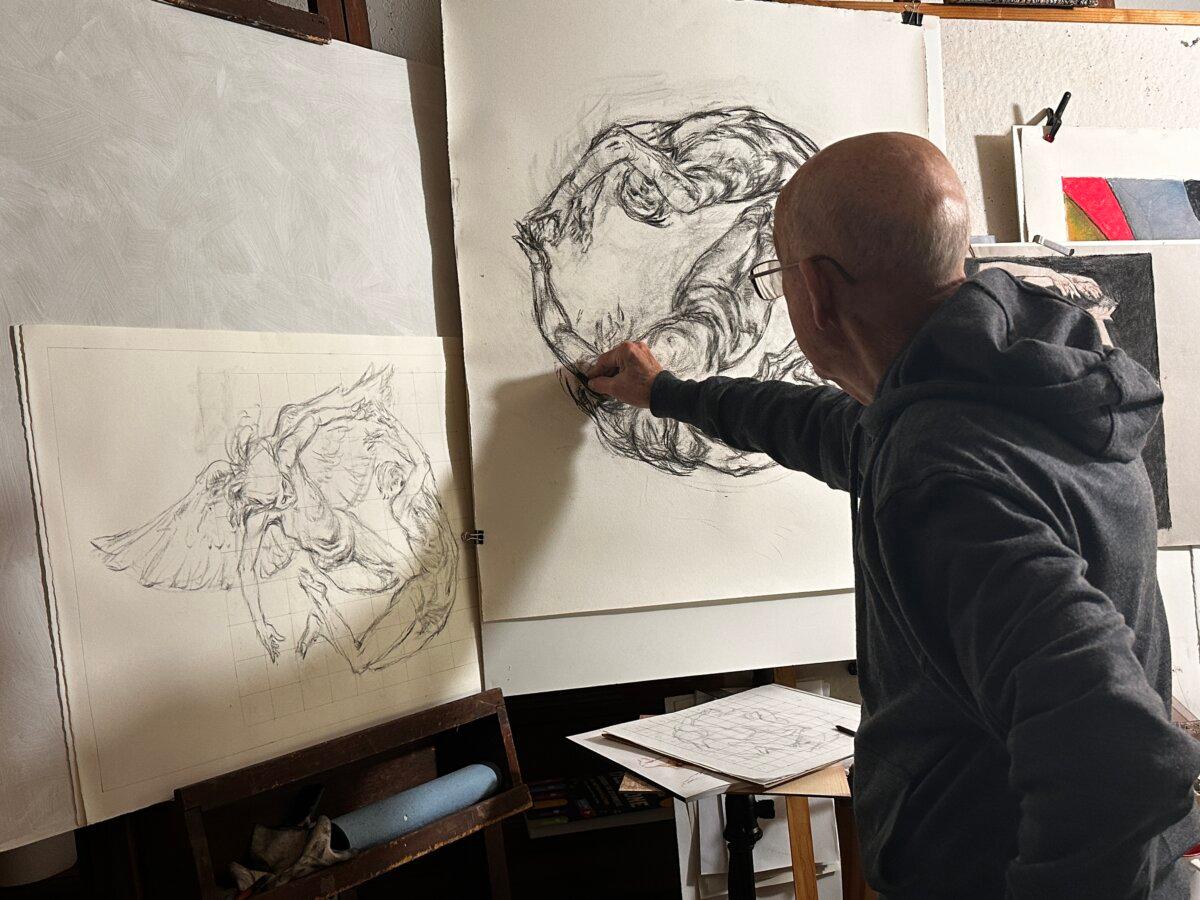 Artist Glenn Vilppu loves making dynamic figure drawings from his imagination. He can work with ease from his imagination only because he’s extensively studied the human form from the inside out. (Courtesy of Vilppu Academy)
