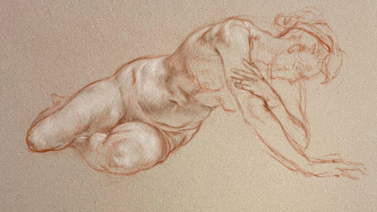 A nude study by Glenn Vilppu. (Courtesy of Vilppu Academy)